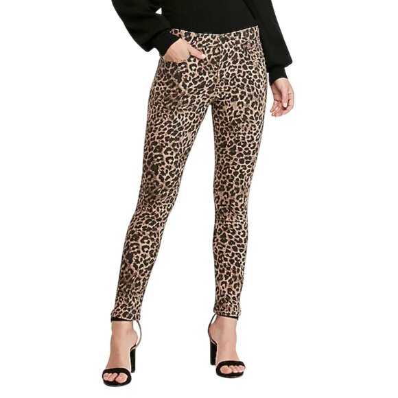 Express Ankle Legging High Rise Stretch Leopard Print Size 8R - Picture 1 of 13